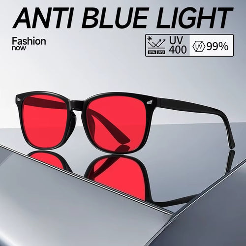 Anti Blue Light Glasses with Red Tinted Lenses Better Sleep Red Lens Filter Glasses Men Women Orange Yellow Lenses Glasses